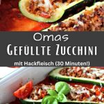 Omas Gefüllte Zucchini mit Hackfleisch