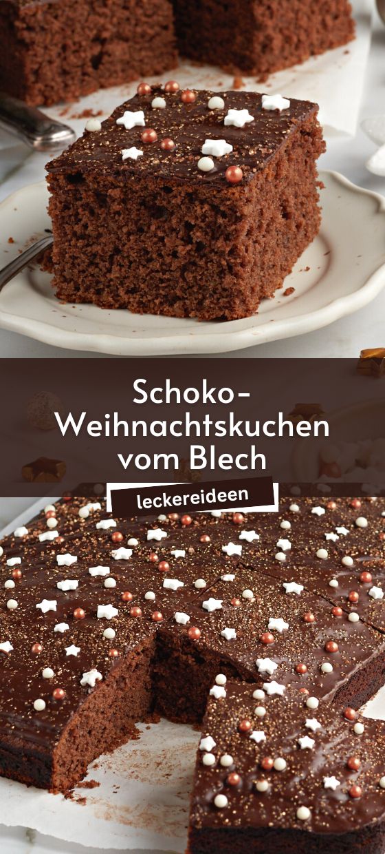 Schoko-Weihnachtskuchen vom Blech - Leckere Ideen