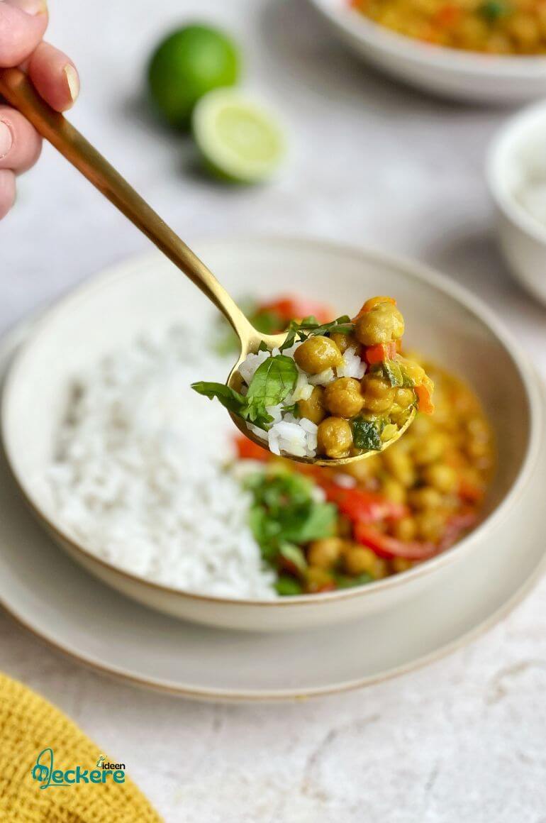 Einfaches Kichererbsen Curry - original indisch