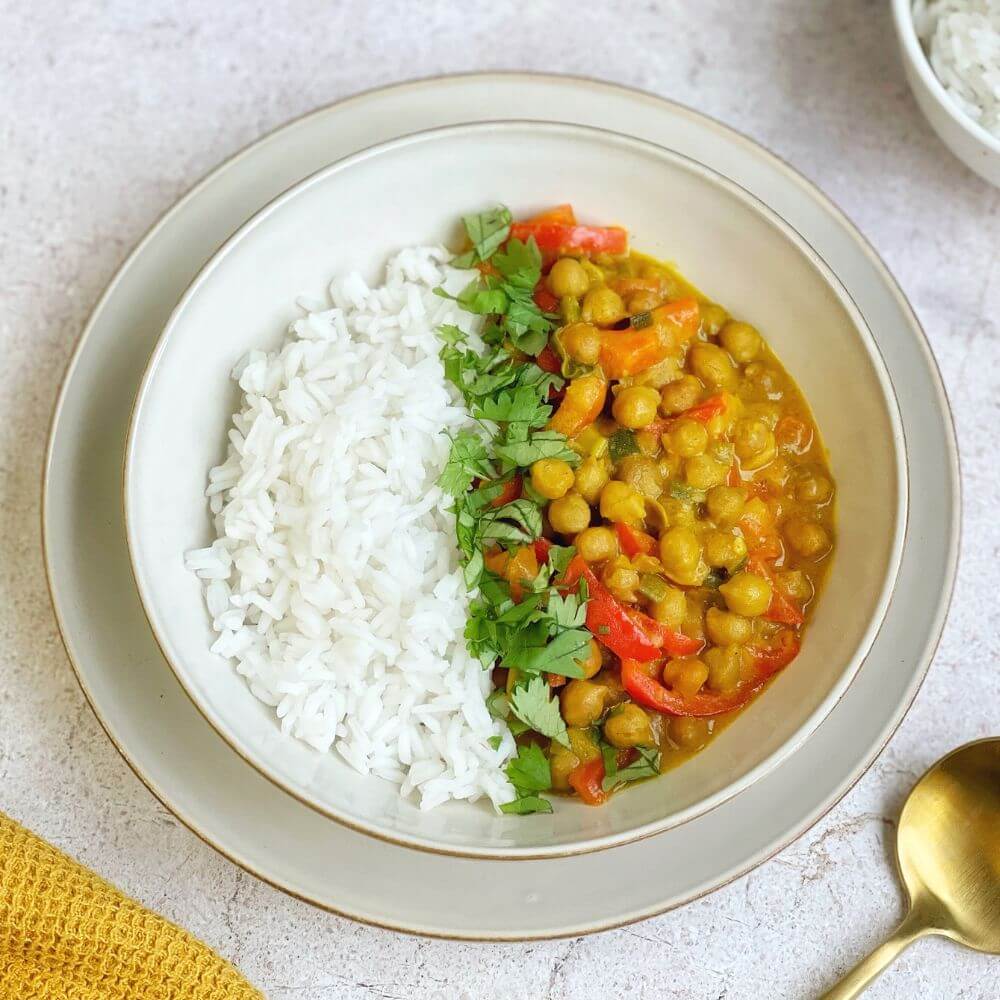 Einfaches Kichererbsen Curry - original indisch